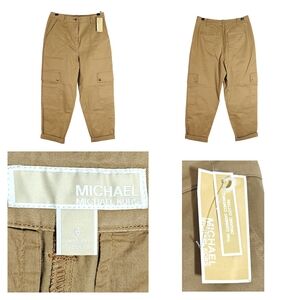 Michael Kors Khaki Cargo Pants with Rolled Hem